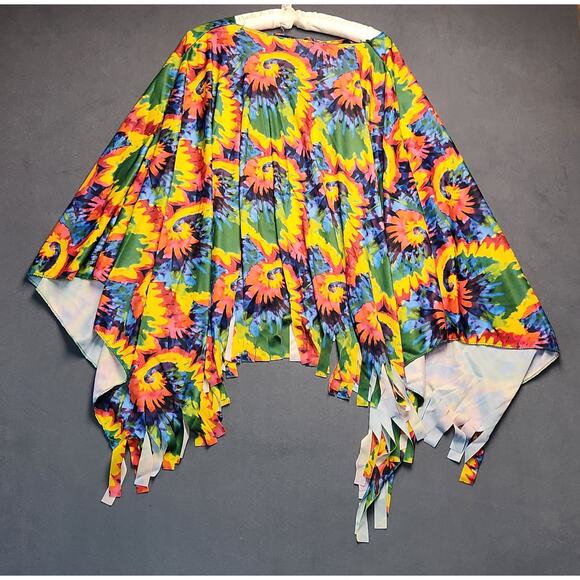 Adult‎ Size Hippie Costume Tye Dye With Piece Sign & Glasses-- One Size - Picture 4 of 11